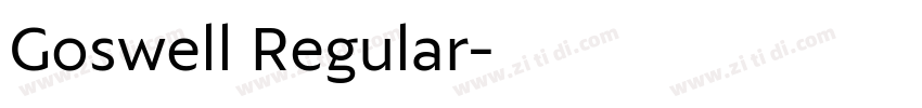 Goswell Regular字体转换